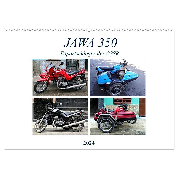 JAWA 350 - Exportschlager der CSSR (Wandkalender 2024 DIN A2 quer), CALVENDO Monatskalender, Henning von Löwis of Menar