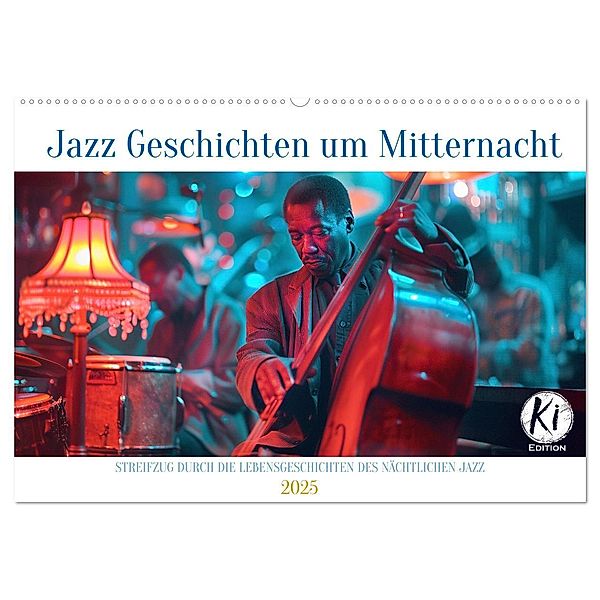Jazz Geschichten um Mitternacht (Wandkalender 2025 DIN A2 quer), CALVENDO Monatskalender, Calvendo, Kerstin Waurick