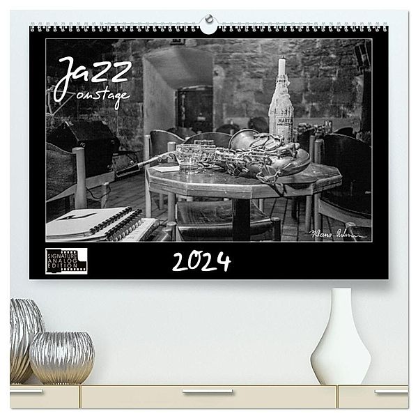 Jazz onstage (hochwertiger Premium Wandkalender 2024 DIN A2 quer), Kunstdruck in Hochglanz, Klaus Rohwer