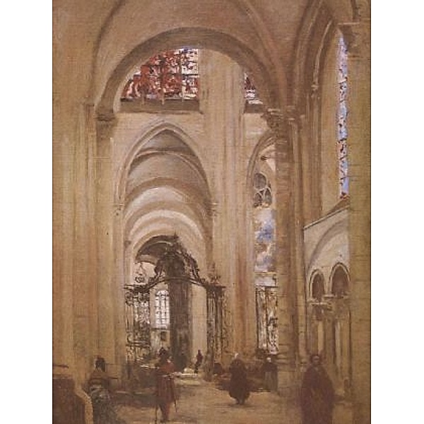 Jean-Baptiste-Camille Corot - Inneres der Kathedrale von Sens - 200 Teile (Puzzle)