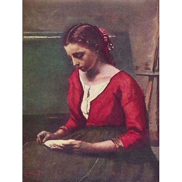 Jean-Baptiste-Camille Corot - Lesendes Mädchen in rotem Trikot - 2.000 Teile (Puzzle)