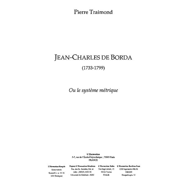 Jean-charles de borda (1733-1799) / Hors-collection, Erny Pierre