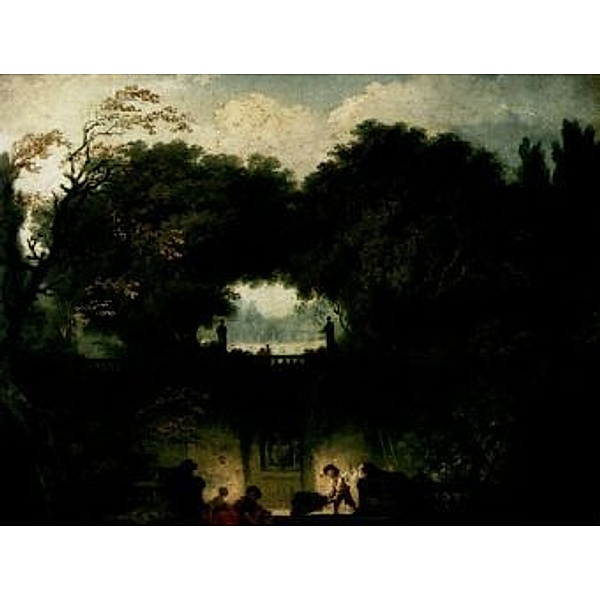 Jean-Honoré Fragonard - Der Garten der Villa d'Este (Tivoli) - 1.000 Teile (Puzzle)