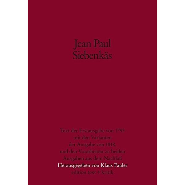 Jean Paul: Siebenkäs, Jean Paul