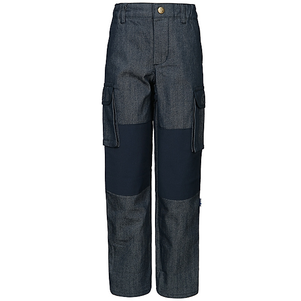 finkid Jeans-Cargohose KELKKA verstärktem Knie in dark blue denim