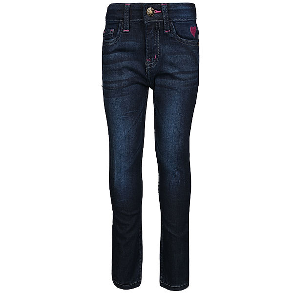 zoolaboo Jeans-Hose PINKES HERZ Skinny Fit in dark blue denim