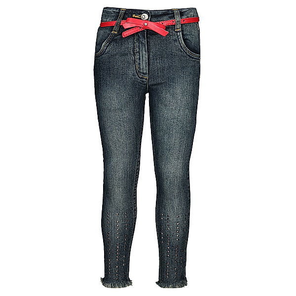 sarabanda Jeans-Hose RHINESTONE mit Gürtel Slim Fit in denim