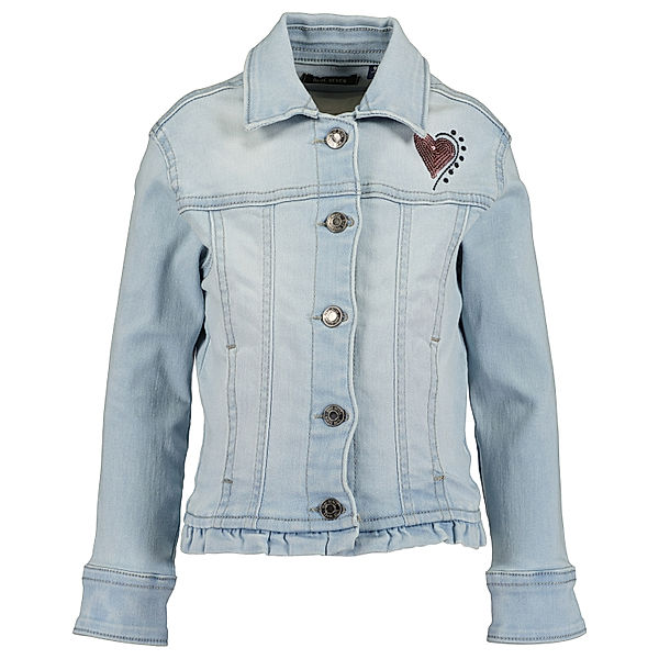 BLUE SEVEN Jeans-Jacke HEART in hellblau