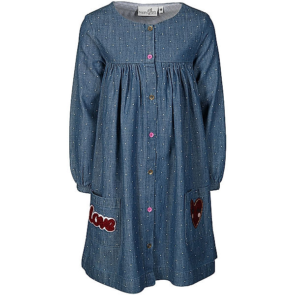 happy girls Jeans-Kleid LOVE DOTS in medium blue