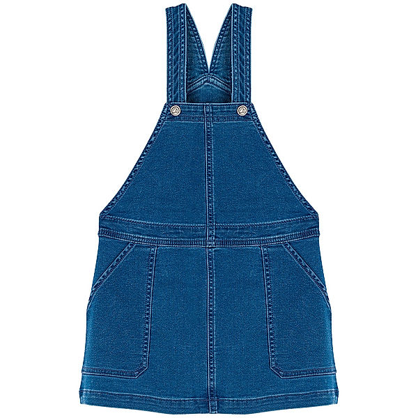 Petit Bateau Jeans-Latzrock DENIM in blau