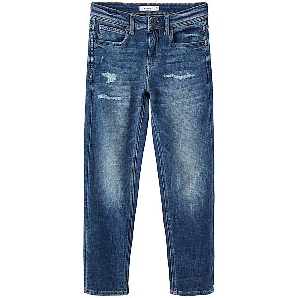 name it Jeans NKMSILAS TAPERED Slim Fit in medium blue denim