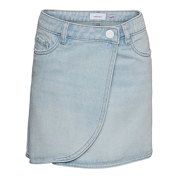 VERO MODA GIRL Jeans-Rock VMBETTY SHORT WRAP in light blue denim