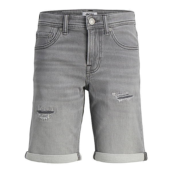 JACK & JONES Jeans-Shorts JJIRICK JJICON GE 380 in grey denim