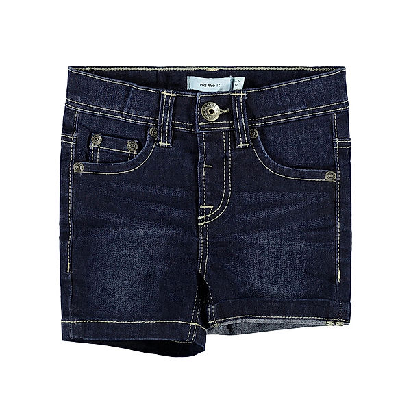 name it Jeans-Shorts NKMSOFUS DNMTHRIS in dark blue denim
