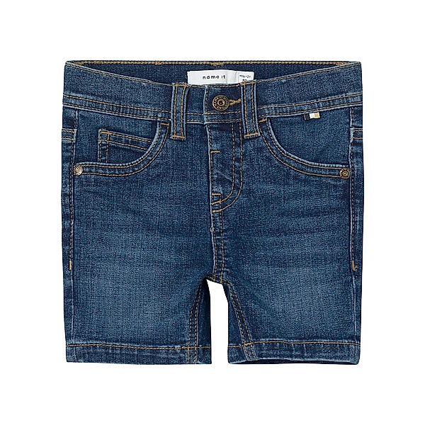 name it Jeans-Shorts NMMSILAS Slim Fit in dark blue denim