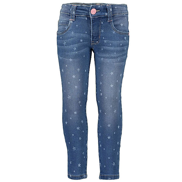 BLUE SEVEN Jeanshose DANCE TEAM – STARS AOP in blue denim