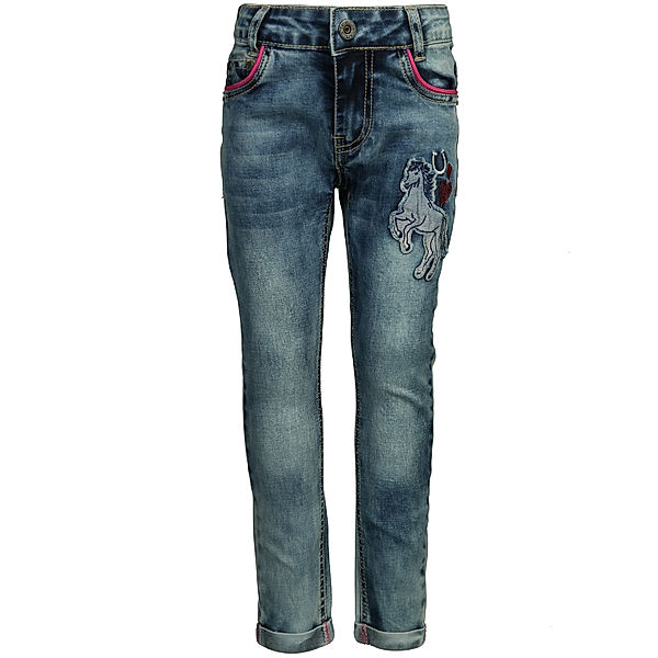 Salt & Pepper Jeanshose SEQUINS HORSE in blue denim