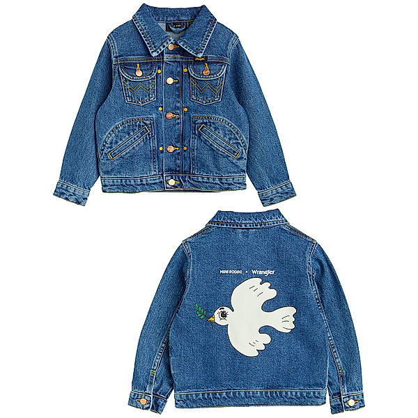 Mini Rodini Jeansjacke PEACE DOVE in blue