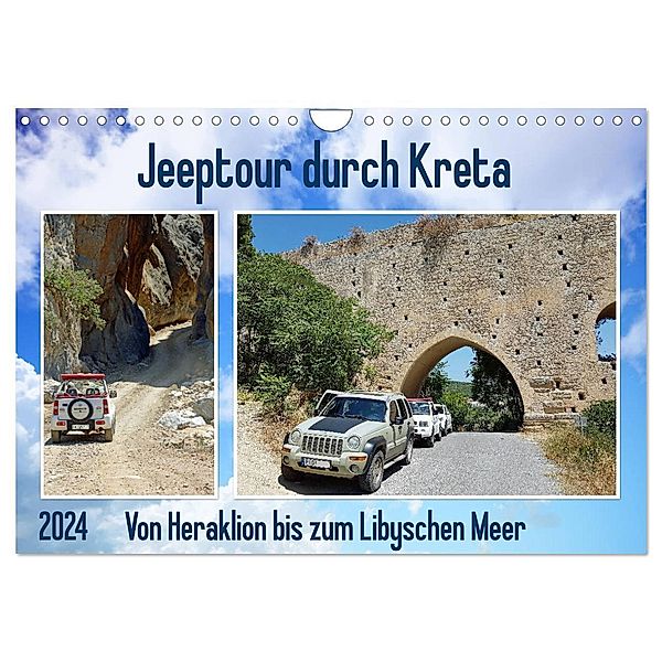 Jeeptour durch Kreta. Von Heraklion bis zum Libyschen Meer. (Wandkalender 2024 DIN A4 quer), CALVENDO Monatskalender, Claudia Kleemann