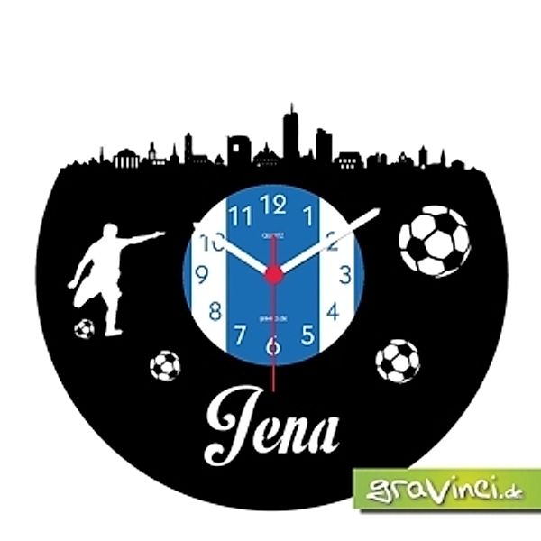 Jena Fan-Sport Fußball Deutschland, Vinyl Schallplattenuhr