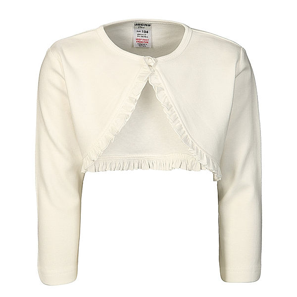 Jacky Jersey-Bolero CLASSIC GIRLS mit Rüschenborte in offwhite