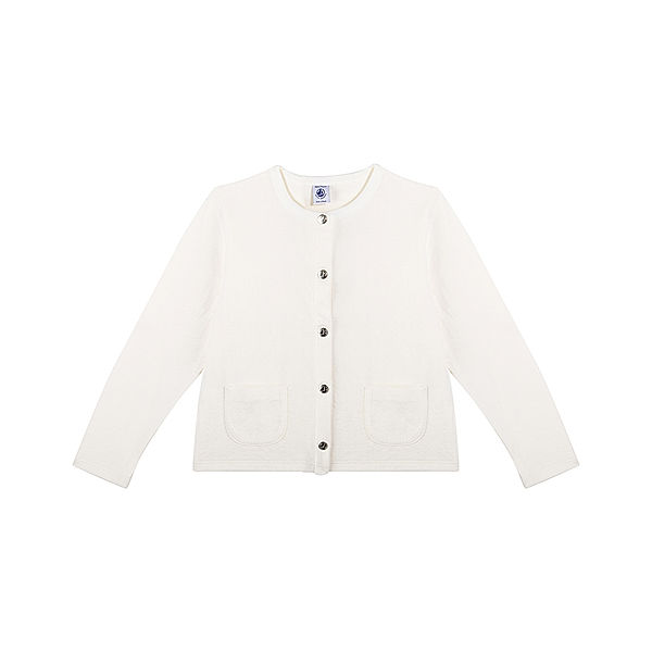 Petit Bateau Jersey-Cardigan BASIC in weiss