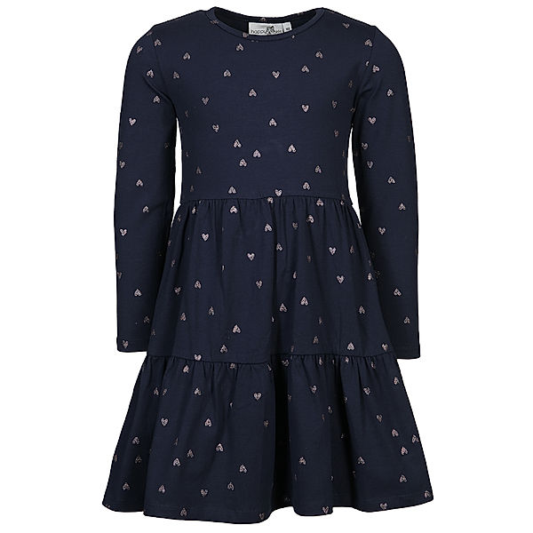 happy girls Jersey-Kleid ALL OVER HEARTS in dusty navy