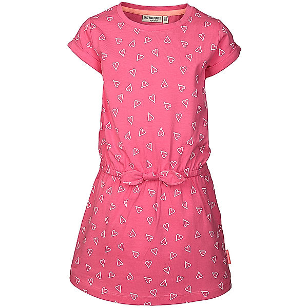 Salt & Pepper Jersey-Kleid DREAMS HERZCHEN in azalea pink