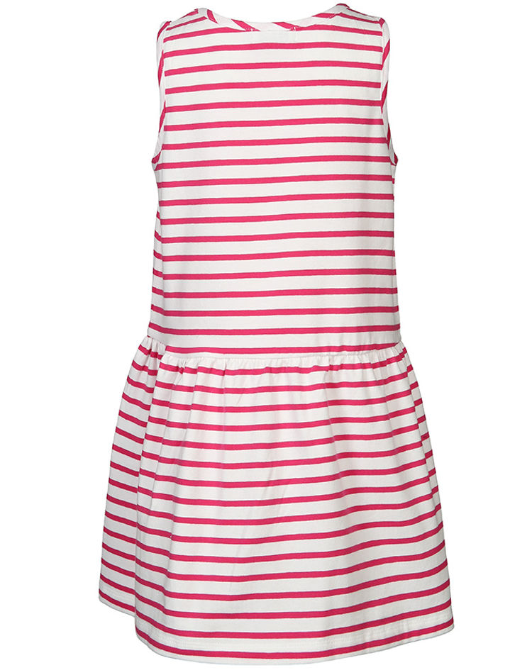 Jersey-Kleid GLITZER-SCHMETTERLING gestreift in weiß pink kaufen