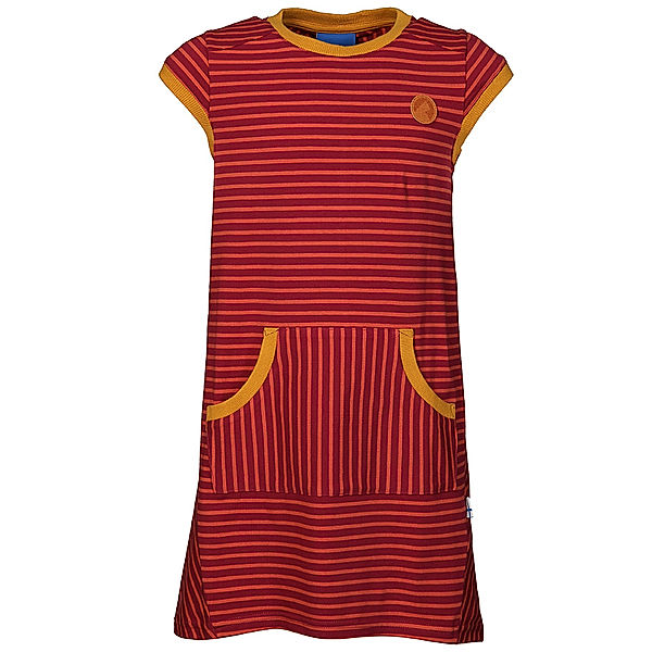 finkid Jersey-Kleid KEIDAS gestreift in beet red/chili