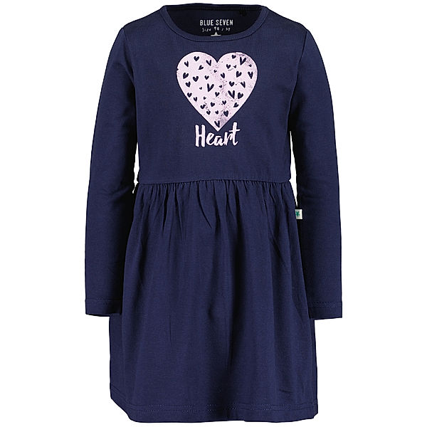 BLUE SEVEN Jersey-Langarmkleid HEART in ultramarin