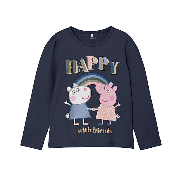 name it Jersey-Langarmshirt NMFDURITA PEPPAPIG in dark sapphire