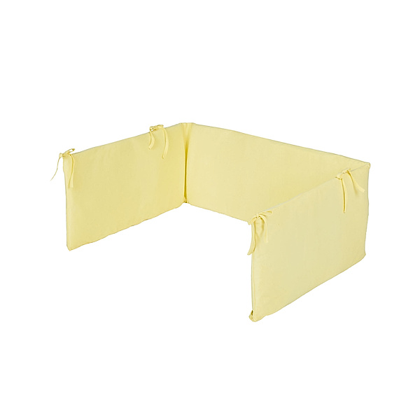 Pinolino Jersey-Nestchen für Kinderbetten, gelb (Größe: 165 x 28 cm)