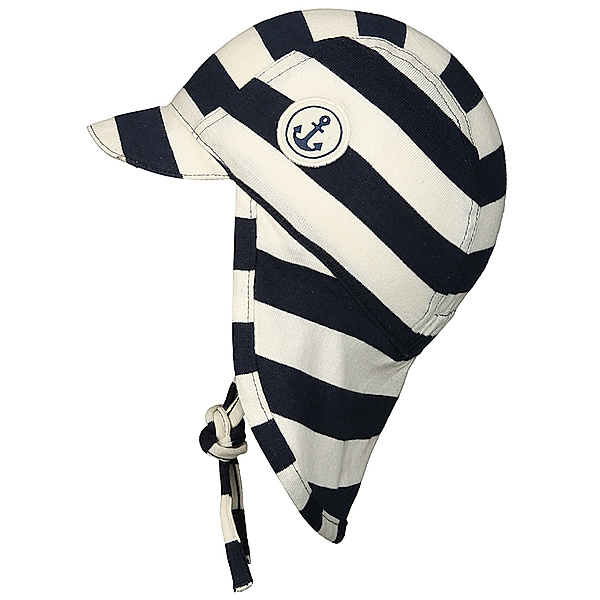 Sigikid Jersey-Schirmmütze NAUTIC mit Nackenschutz in dunkelblau/weiß