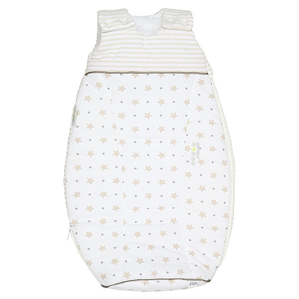 Odenwälder Jersey-Schlafsack BABY-NEST® AIRPOINTS® STARS in weiss/beige