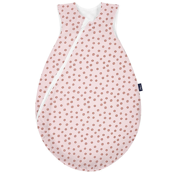ALVI® Jersey-Schlafsack SOMMERTRAUM – CURLY DOTS in rosa