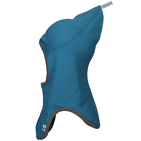 finkid Jersey-Schlupfmütze LUOLA mit Wolle in seaport/smoke blue