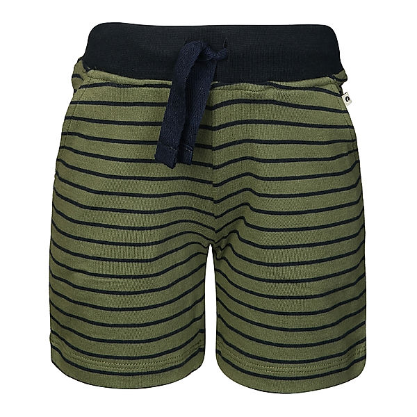 tausendkind essentials Jersey-Shorts CLASSIC gestreift in olive/darkblue (Größe: 92)