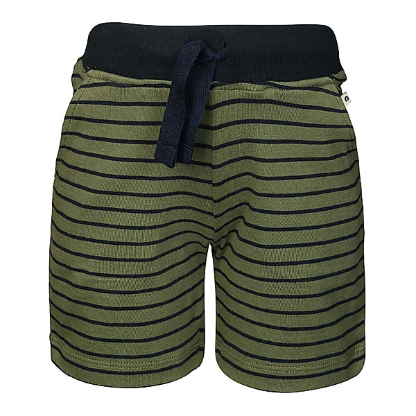 tausendkind essentials Jersey-Shorts CLASSIC gestreift in olive/darkblue (Größe: 104)