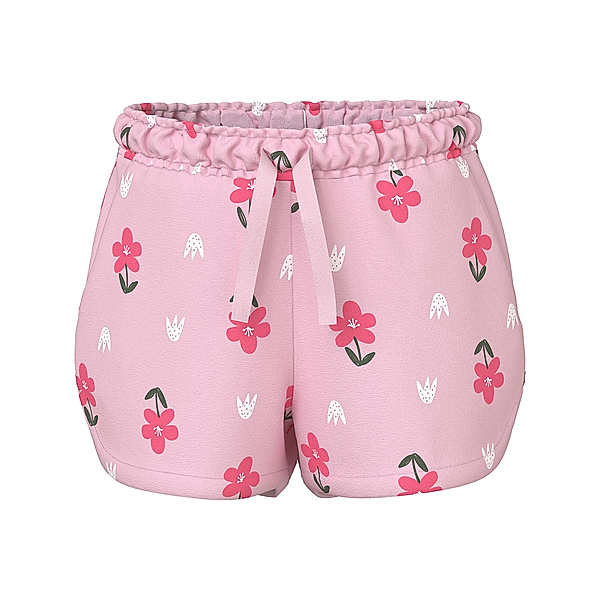name it Jersey-Shorts NMFVIGGA FLOWERS in parfait pink