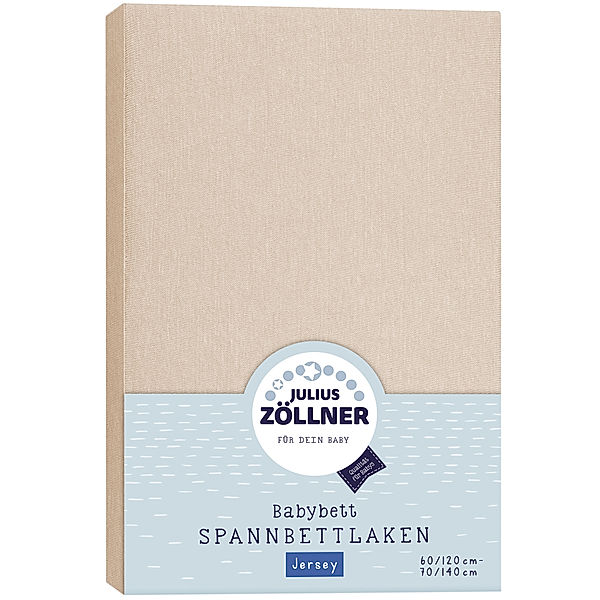 Julius Zöllner Jersey-Spannbettlaken BASIC (60x120-70x140) in sand