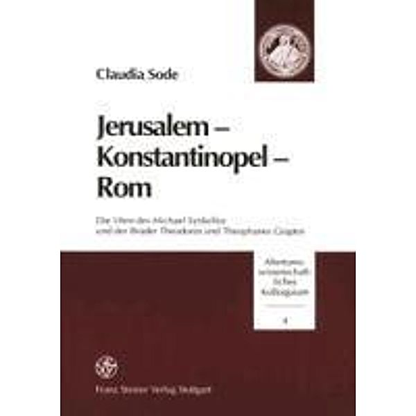 Jerusalem, Konstantinopel, Rom, Claudia Sode