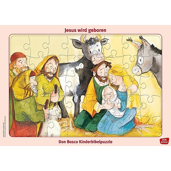 Jesus wird geboren (Rahmenpuzzle)