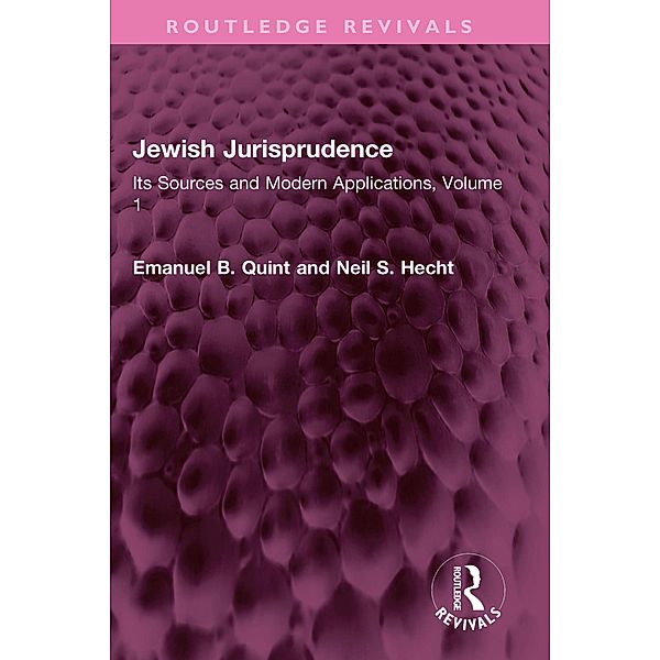 Jewish Jurisprudence, Emanuel B. Quint, Neil S. Hecht