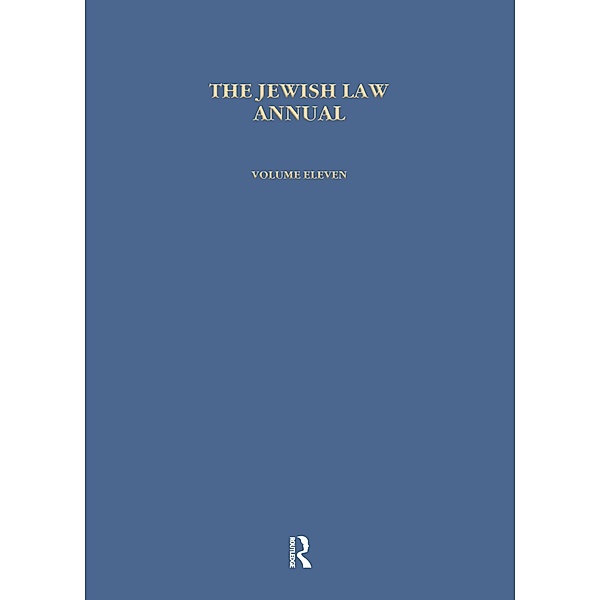 Jewish Law Annual (Vol 11)