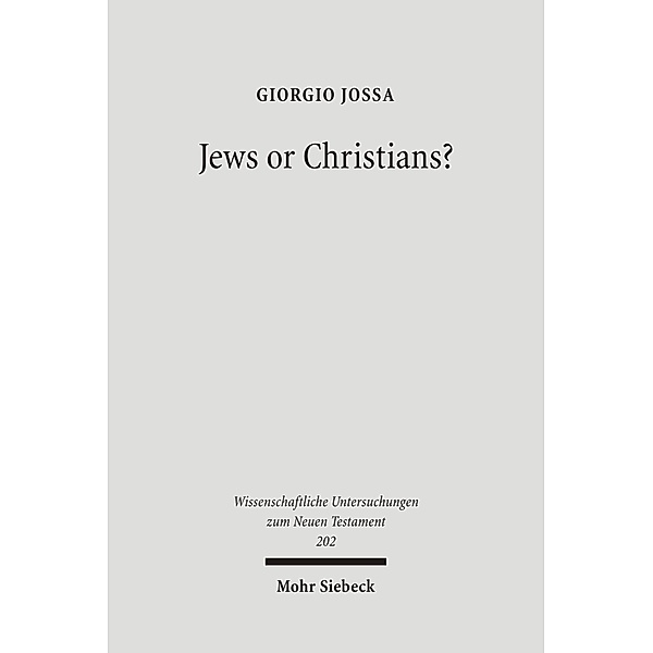 Jews or Christians?, Giorgio Jossa