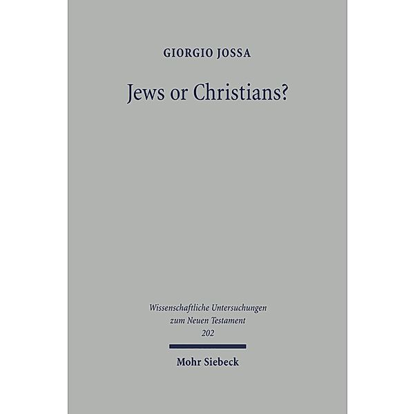 Jews or Christians?, Giorgio Jossa