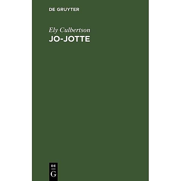 Jo-Jotte, Ely Culbertson