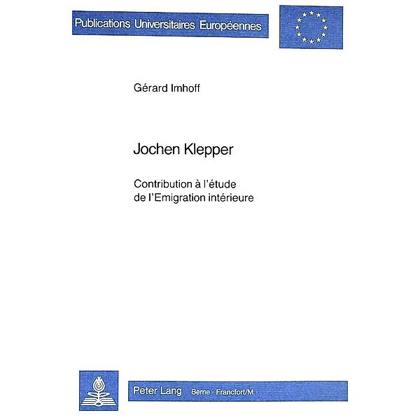 Jochen Klepper, Gérard Imhoff