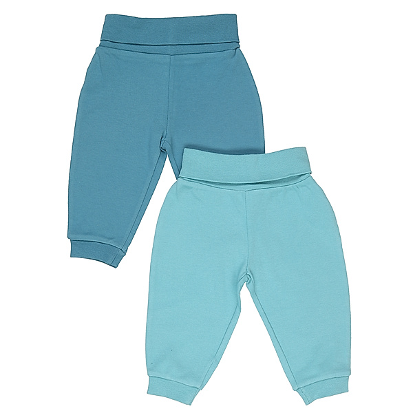 Boley Jogginghose BOYS BASIC 2er-Pack in mint/blau